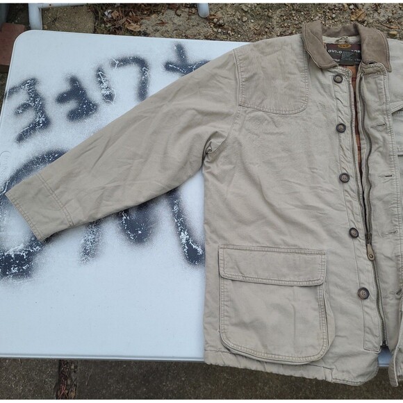 Vtg GAP Flannel Lined Barn Coat Chore Jacket  Y2k Out of Doors - Picture 6 of 13